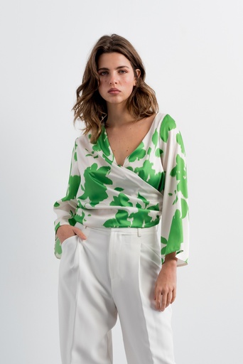 [CAIFTM_VERT] CHEMISIER A IMPRIME FLORAL
