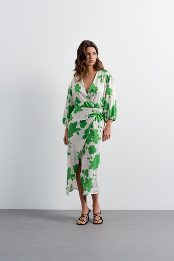 [RIFTM_VERT] ROBE IMPRIMEE FLORALE